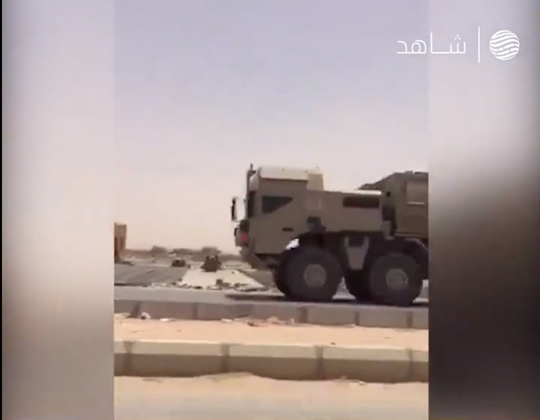 LNA forces retreating from Bin Walid with  - 1x Pantsir S-1 [MAN Chassis] - 2x Armored Wagner Carrier (AWC) [Armed with BTR-60/70 turret/BTR-60/70 