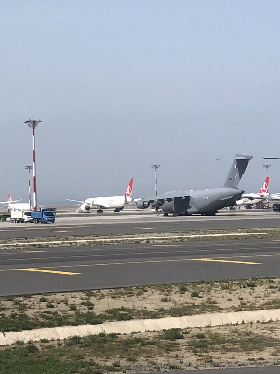 Qatari air force C-17s during loading ammunition and arms in Turkey to transfer it to GNA in Triploli, this process began in 23 May