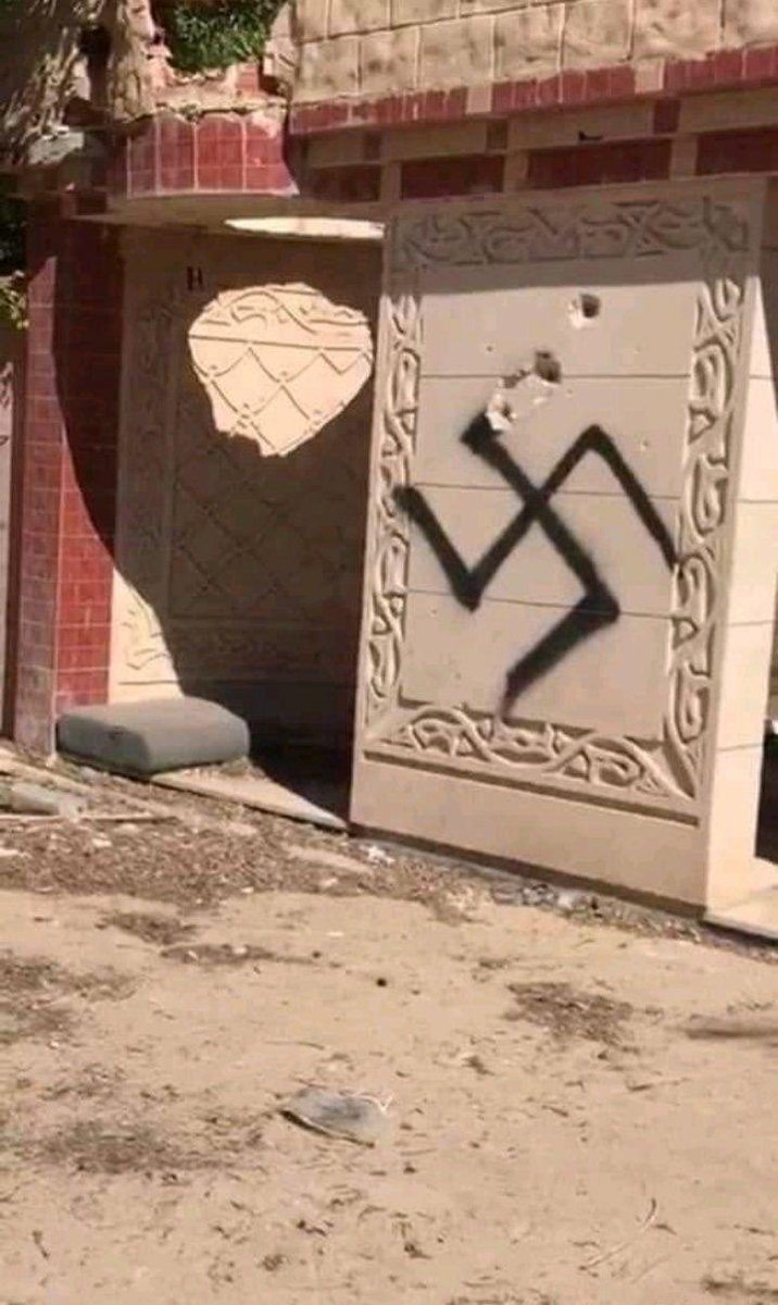 I see mosques on Russian soil, but it would be better to see them in hellfire.   Swastikas, White power insignia  famous Russian islamophobic slogans left behind by Wagner mercenaries in Tripoli doing rounds on Libya social media