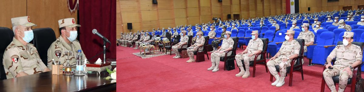 Egyptian army CoS meets with the army officers of the Western Military Region