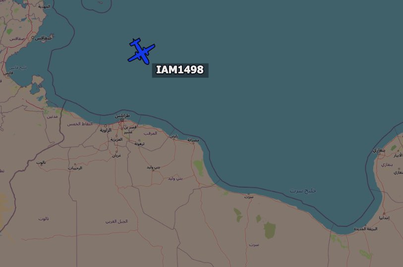Italian Air Force Beechcraft 350ER Avenger T.1 MM62300 operates ISR flight over Med, off the coast of Libya