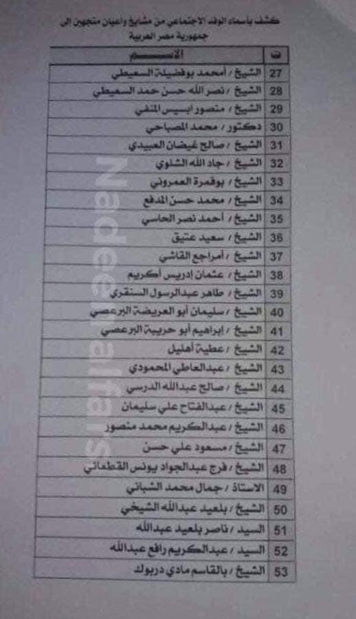 113 Libyan tribe leader heading to Egypt, to meet president Abdulfatah Al-Sisi 