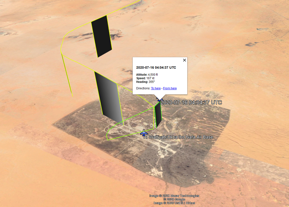 A second Turkish Air Force C-130E Hercules flight approached Al-Wattiyah/Al-Wutiyah Air Base in Libya a near identical manner as yesterday