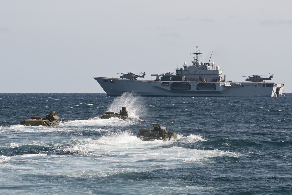 Operation Irini has its FlagShip provided by the @ItalianNavy, a Landing Platform Dock. From San Giorgio, the Force Commander, the Italian Read Admiral @ettore_socci, leads the naval and air assets deployed
