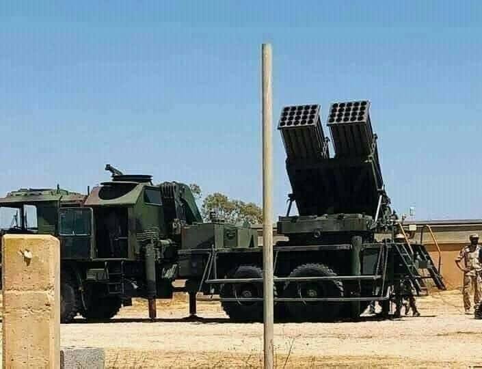 Photo purportedly showing a T-122 Sakarya multiple launch rocket system deployed by Turkey in support of GNA