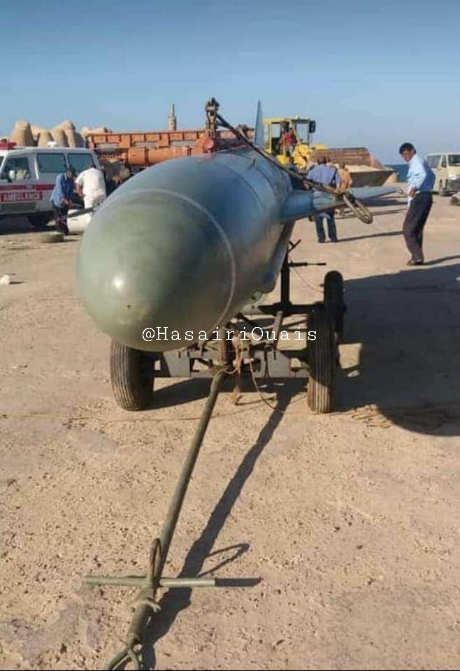 Close pictures showing P15-Termit anti-ship missile that was tested today in Tobruk
