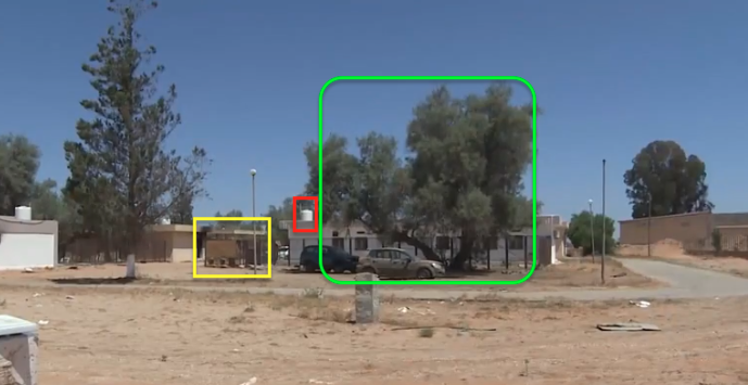 Geolocation of 'secret prison' allegedly used by forces during control of the city of Tarhuna. It is located in southern fringe of Tarhuna. Footage from Al Jazeera news package was used to identify location