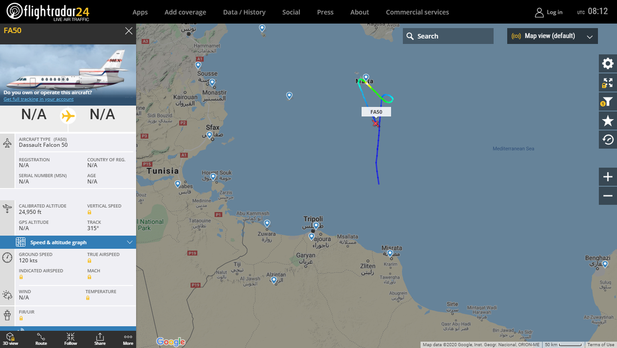 Harmony Jets Dassault Falcon 50 9H-DFS from Misurata