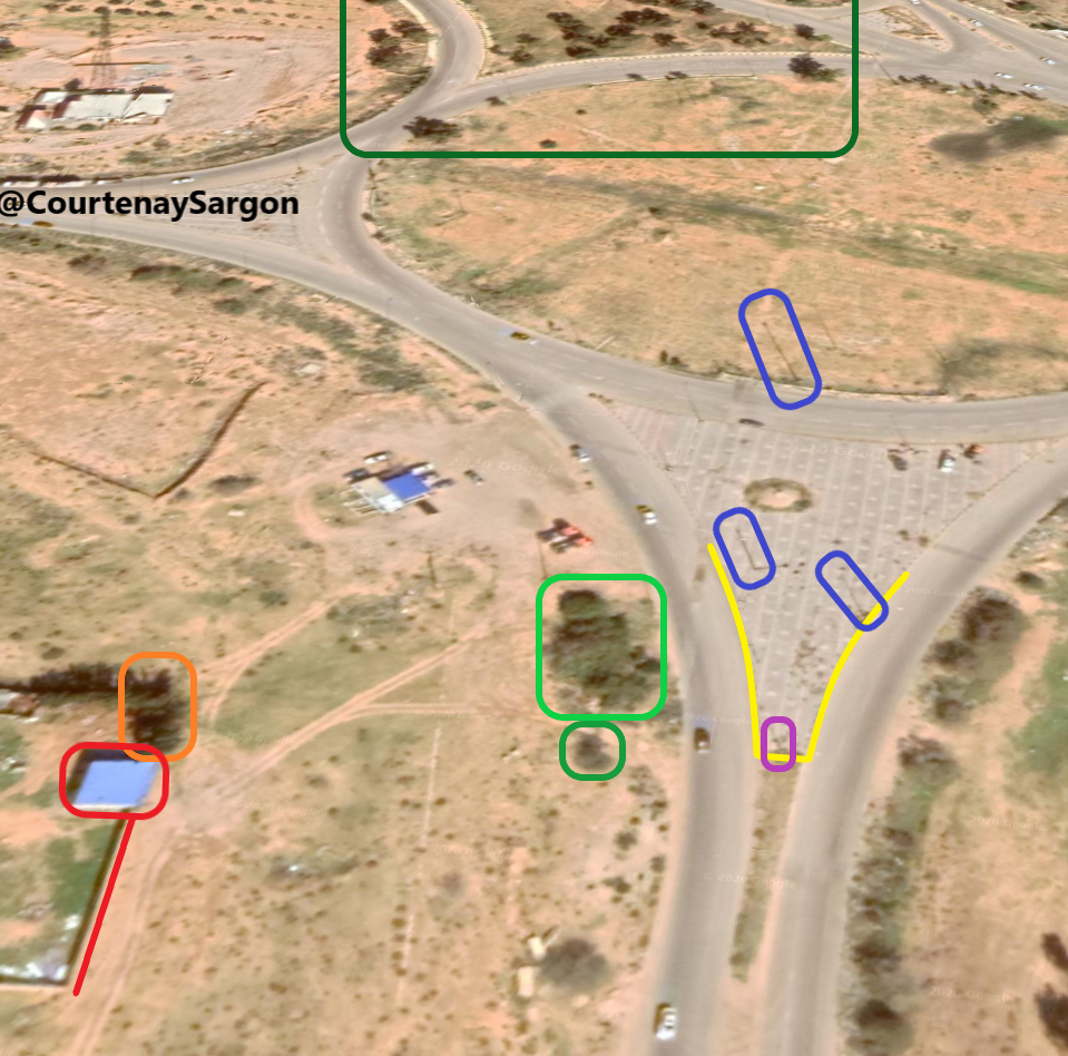 Geolocation of the video that shows foreign mercenaries - allegedly Janjaweed/Sudanese-Chadian mercenaries - in Sirte. They are just near a main roundabout(Abu Hadi) in south of Sirte.   31°09'21.8N 16°36'56.7E