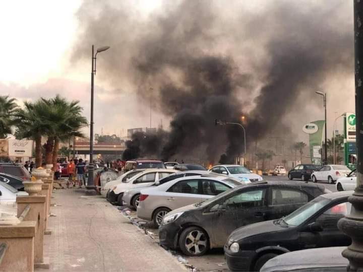 Protests in the Sidi Hussein area and Jamal Abdel Nasser Street in Benghazi over the increasing power cuts after Sanallah diverted a diesel tanker intended to feed the city's stations to another destination.