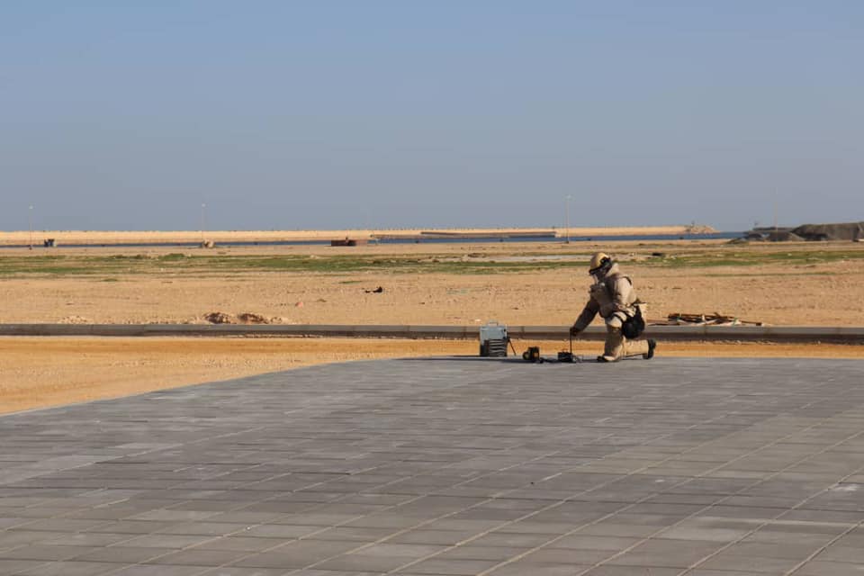 Libya- GNA's Minister of Defense Salah al-Din al-Namroush & Chief of Staff Lt. General Ali Ahmad al-Haddad visit the Khums Naval Base & the EOD team set up, trained & equipped by Turkey