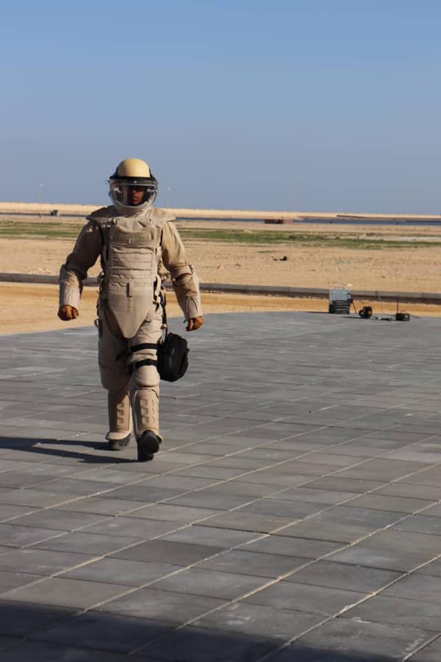Libya- GNA's Minister of Defense Salah al-Din al-Namroush & Chief of Staff Lt. General Ali Ahmad al-Haddad visit the Khums Naval Base & the EOD team set up, trained & equipped by Turkey