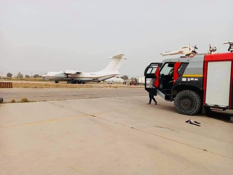 First shipment of 101,000 doses of Russian Sputnik vaccines arriving at Mitiga Airport, Tripoli