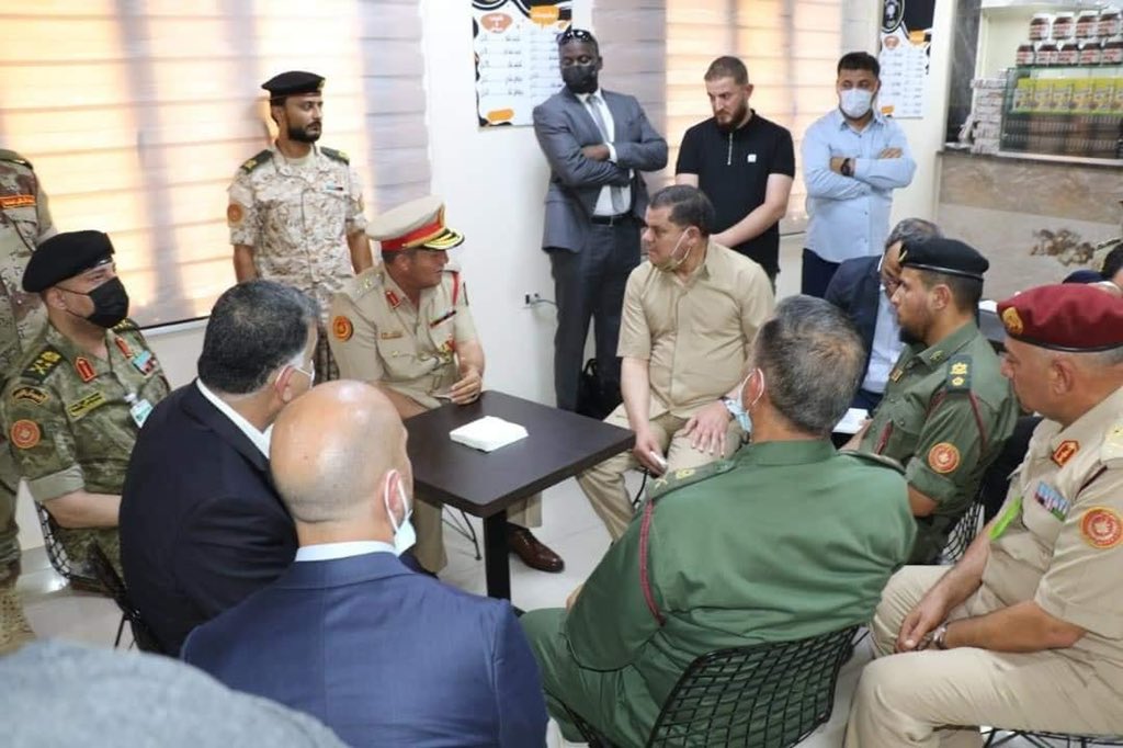 The PM & Defense minister visit to military Tripoli region HQ to inspect 444 brigade and other units