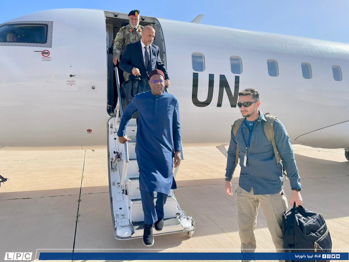 وصول المبعوث الأممي عبد الله باتيلي إلى مدينة_سرت، لرعاية اجتماعات اللجنة العسكرية المشتركة (5+5) بحضور مراقبي وقف إطلاق النار الليبيين ونظرائهم الدوليين  ليبيا  Libya
