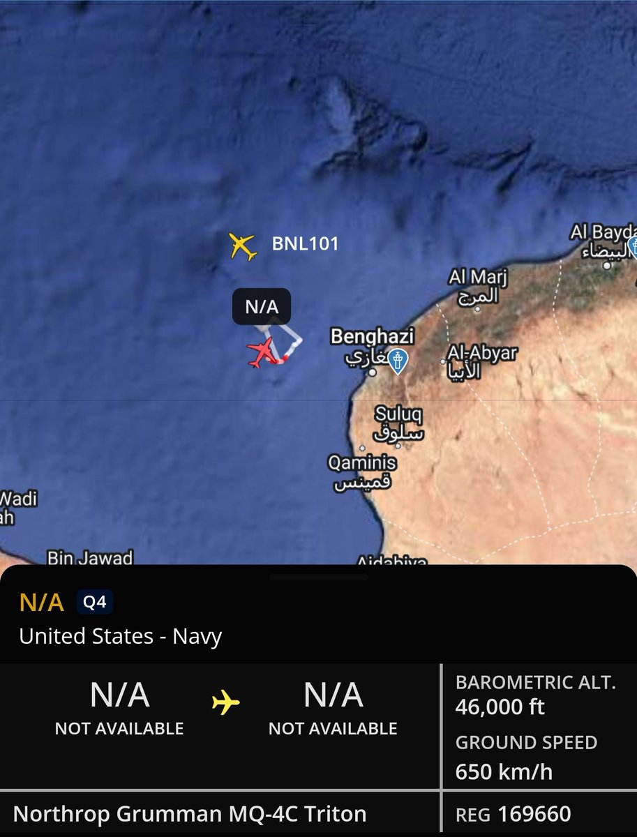 MQ-4C Triton buiten Benghazi