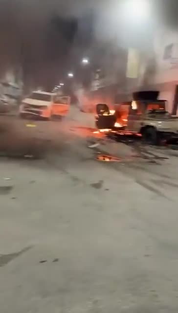 A circulating video shows the collapse of the Abdelghani Belqassim al-Kikli - Ghnewa headquarters, known as Al-Safra (The Zero) and located on Omdurman Street in Abu Salim, from which its power originated and expanded