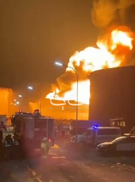 During the firefighting operations, another drone attack targeted the burning oil tanks at the Zawiya refinery in Libya.