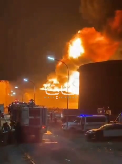 During the firefighting operations, another drone attack targeted the burning oil tanks at the Zawiya refinery in Libya.