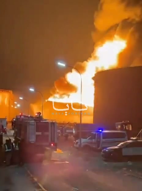 During the firefighting operations, another drone attack targeted the burning oil tanks at the Zawiya refinery in Libya.