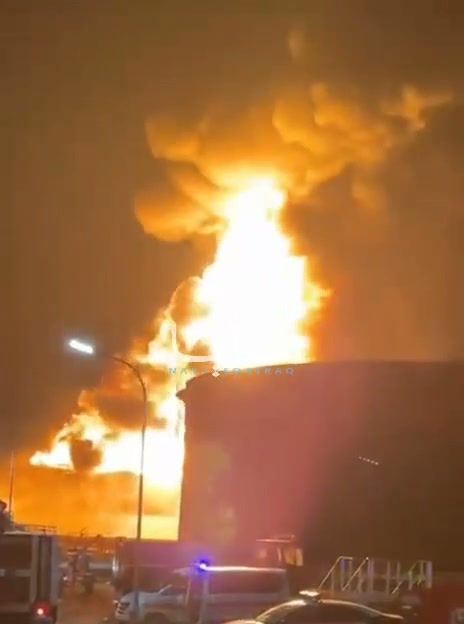 During the firefighting operations, another drone attack targeted the burning oil tanks at the Zawiya refinery in Libya.