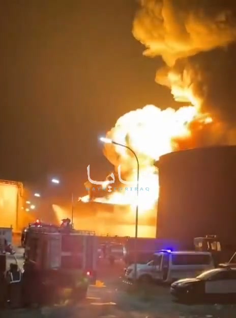 During the firefighting operations, another drone attack targeted the burning oil tanks at the Zawiya refinery in Libya.