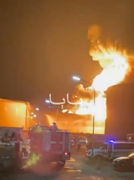 During the firefighting operations, another drone attack targeted the burning oil tanks at the Zawiya refinery in Libya.