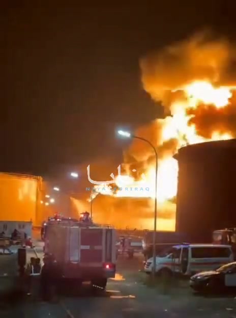 During the firefighting operations, another drone attack targeted the burning oil tanks at the Zawiya refinery in Libya.