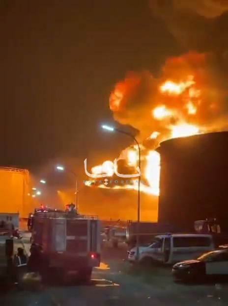 During the firefighting operations, another drone attack targeted the burning oil tanks at the Zawiya refinery in Libya.